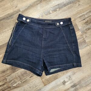 Dynamite High Waisted Denim Shorts Womens 28 Nautical Button